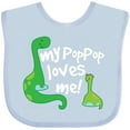 thumbnail image 3 of Inktastic My Pop Pop Loves Me Dinosaur Boys or Girls Baby Bib, 3 of 4