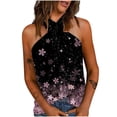 thumbnail image 1 of Pompotops Mode Femme Blouse Imprimée Sans Manches T-Shirt Débardeur d'Été, 1 of 5