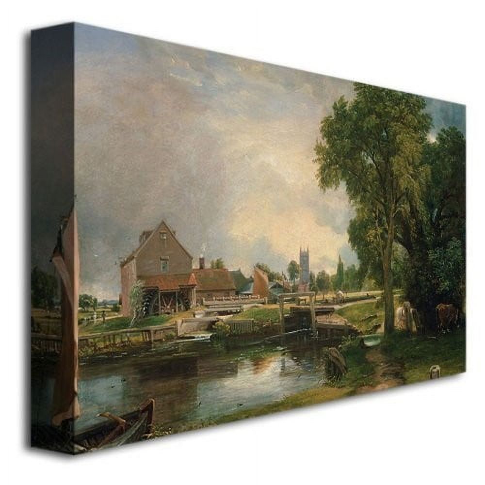 Trademark Art "Dedham Lock and Mill 1820" Canvas Art by John Constable