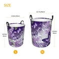 thumbnail image 5 of PHELIKA Butterflies Flowers Purple Pattern 03 Laundry Basket 65L Large Foldable Round For Dirty Clothes Toy Storage, 5 of 6