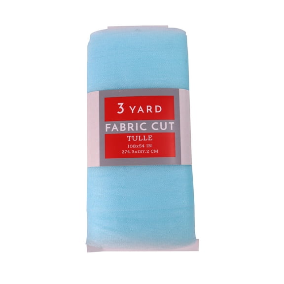 3 Yard Cut Sparkle Tulle Fabric, Aqua, 54" Wide for Apparel & Crafting, by Fuzhou