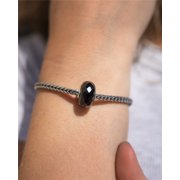 Trollbeads Black Onyx Charm Bracelet for European Beads, Size 7.9