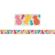 TROPICAL PUNCH PINEAPPLES STRAIGHT BORDER TRIM