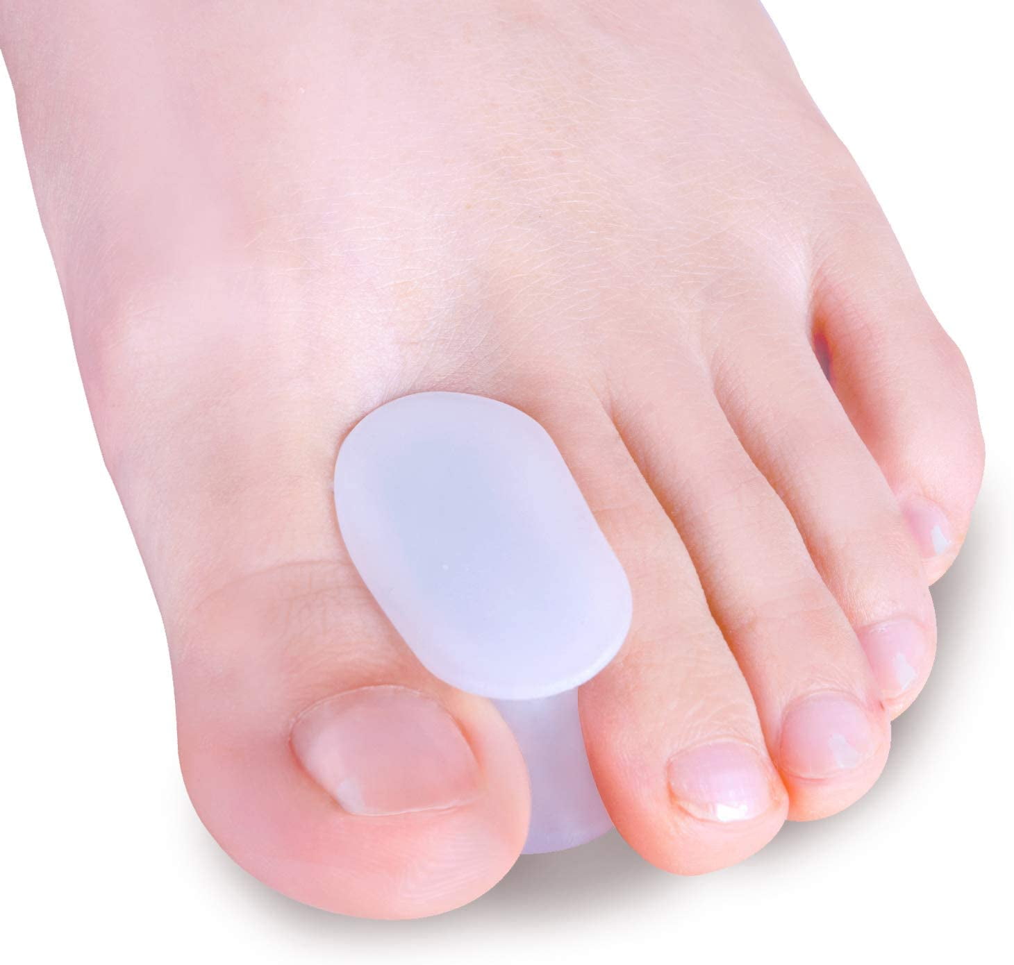 JINGPENG 12 Pcs Flexible Gel Toe Spacers Flanged Big Toe Separators Bunion Corrector Gel Orthotic