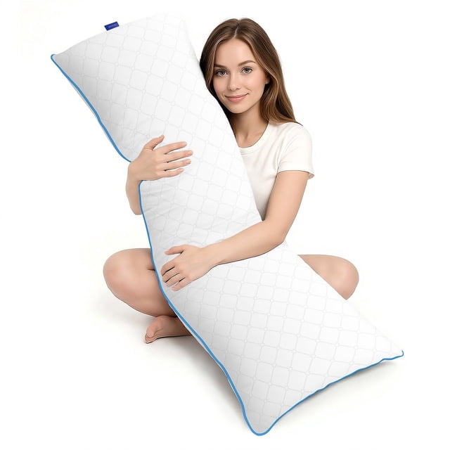 Almohada corporal YZ HOME 51x137 cm de espuma viscoelástica triturada firme
