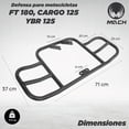 thumbnail image 3 of Defensa slider para moto Mach FT180 Cargo YBR Negro, 3 of 8