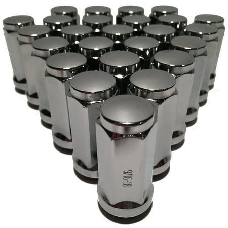 Chevy Ram Air Hood - 32 Chrome 9/16 Truck XL Long Acorn Lug Nuts Dodge Ram Chevy Ford F-250 1.9