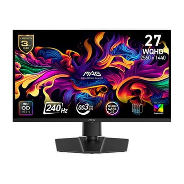 MSI 27" 240 Hz OLED WQHD Gaming Monitor Adaptive Sync MAG 271QP QD-OLED X24