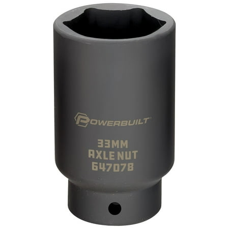UPC: 0028907272771 | Powerbuilt 1/2 in. Dr. 33mm Axle Nut Socket – 647078