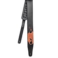 thumbnail image 2 of Walker & Williams CVG-83 Padded Leather Guitar Strap Hand Tooled Musical Notes, 2 of 7