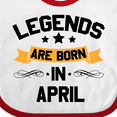 thumbnail image 4 of Inktastic Legends Are Born in April Boys or Girls Baby Bib, 4 of 4