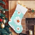 thumbnail image 5 of Coolnut 17.7 Inch Christmas Stockings, 2 PCS Chamomiles Pattern Presonalized Large Stocking Sock for Family Holiday Xmas Party Decorations, 5 of 7
