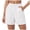 White, variant on larppty Sweat Shorts for Women High Waisted Pull On Side Zip Casual Lounge Cotton Summer Athleisure Shorts with Pockets(Grey, XL)