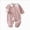 D86-Light Pink, variant on 6-9 Months Newborn Baby Romper Spring Fall Long Sleeve Cotton Crawling Outfit Bodysuit Warm Home Wear Silver