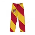 thumbnail image 2 of Spain Flag 3D Men's Casual Pajama Pants Drawstring Pockets Sleep Bottoms 2025 Male Printed Loose Straight Trousers, 2 of 5