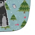 thumbnail image 3 of Christmas Standard Schnauzer Black Grey Baby Bib, 3 of 3