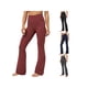 thumbnail image 2 of Txlixc Pantalones de yoga de color sólido para mujer, pantalones acampanados largos ajustados de cintura alta elástica para primavera otoño, ropa de mujer Txlixc  Estilo de ocio, 2 of 9