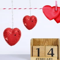 ELAYARD 2Pcs Heart Shaped Disco Ball with Reflective Glass for Party Decoration Women