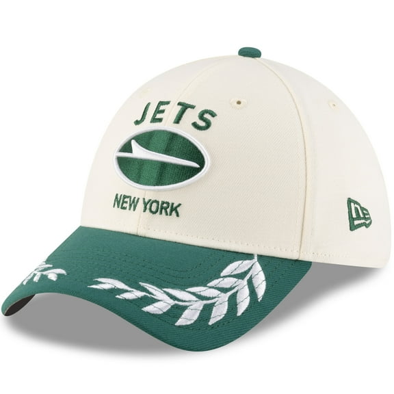 Men's New Era  Cream/Green New York Jets 2025 NFL Draft 39THIRTY Flex Hat