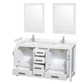 thumbnail image 2 of Wyndham Collection Sheffield 60" Wood Double Bathroom Vanity in White/Chrome, 2 of 4