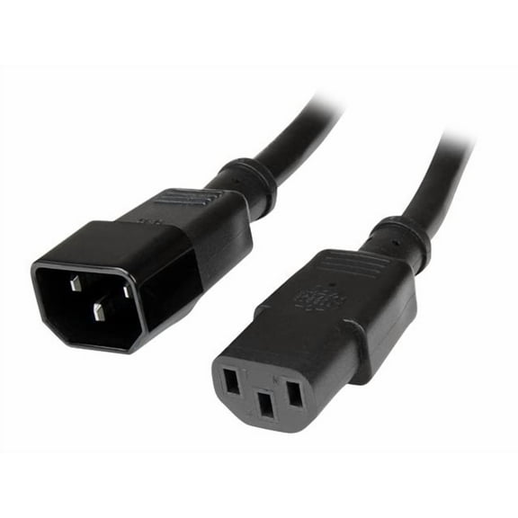 StarTech 3ft 14AWG Computer Power Cord Extension C14 to C13 PXT100143