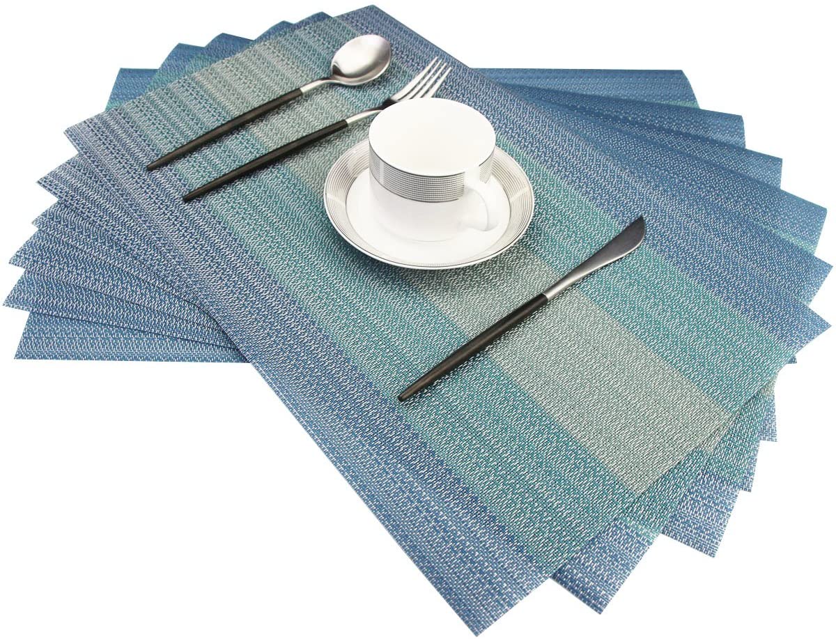 Placemats Washable Easy to Clean PVC Placemat for Kitchen Table Heat