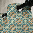 thumbnail image 4 of Ambesonne Orient Grommet Curtain, Daffodils, 50" x 63", Teal Orange, 4 of 6