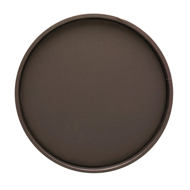 Kraftware 50730 Sophisticates Brown with Brushed Chrome Deluxe 14 in. Tray
