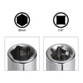 thumbnail image 4 of 6-Point Shallow Socket, 2pcs 8mm & 2pcs 12mm 1/4" Drive Cr-V Deep Socket, 4 of 5