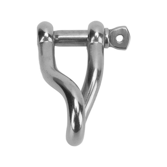 12mm Stainless Steel Twist Shackle with Screw Pin High Breaking Strength for Marine Yachts Speedboats Ships,