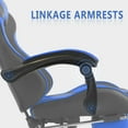 thumbnail image 3 of Wasait Gaming Chair with Footrest High Back Computer Office Gamer Chair with Massage and Headrest Lumbar Support Swivel Seat Ergonomic Game Chair for Adults, Blue, 3 of 10