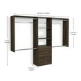 thumbnail image 5 of Easy Track Wood Laminate Deluxe Closet Organizer with Shelves and Drawers, Truffle, 5 of 6