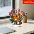thumbnail image 6 of SDFGTstore Decoration Ornamentative Acrylic Crystal Mini Vase Crystal Flower Figure, 6 of 20