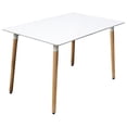 thumbnail image 1 of Best Master Mirage Table à Manger Moderne en Bois Massif, Blanc, 1 of 3