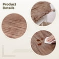 thumbnail image 3 of Round PVC Tablecloth, Brown Wood Grain Design, 48 Inches Waterproof, Scratch-Resistant, Smooth Surface, Elastic Edges for Tables 90-110 cm in Diameter, 3 of 5