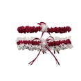 thumbnail image 1 of Wedding Bridal Legs Garter Set Bridal Garters Lace Belt Wine Red, 1 of 5