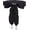 Black, variant on Cotton Dress Sash Belt for Women Dresses Tie Bow Waist Belts Prom Satin Wide Belt Wraps With Butterfly