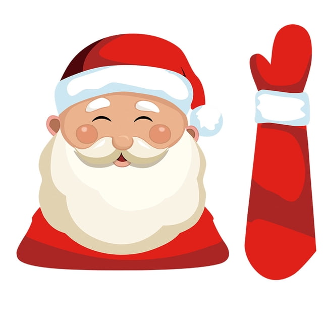 Riwesomey Etiqueta engomada del limpiaparabrisas de la ventana trasera del coche de Papá Noel estilo de coche de Navidad divertido brazo que agita las Automoción decorativa y accesorios No.01 Riwesomey VI1434-01B