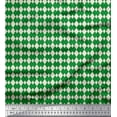 thumbnail image 1 of Soimoi Green Rayon Fabric Stripe & Diamond Geometric Fabric Prints By Yard 42 Inch Wide, 1 of 3