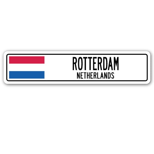 ROTTERDAM NETHERLANDS Street Sign Netherlander Dutch flag city country gift