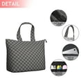 thumbnail image 2 of Gray and Black Checkerboard Pattern Travel Tote Bags for Women Carry On,Large Weekender Bags for Women Travel,Multi Functional Duffle Bag for Work,Shopping,Sports, 2 of 5