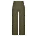 thumbnail image 3 of RUTAYY Women's Cargo Pants Solid Color Stretch Casual with Zipper Pocket Daily Wear Comfortable Breathable Elegant Chic Trousers, 3 of 6