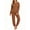 Brown, variant on UVN Pajama Sets for Women Waffle Knit Lounge Sets Long Sleeve Henley Shirts and Long Pants Sleepwear 2 Piece Pjs Soft Comfy Loungewear with Pockets