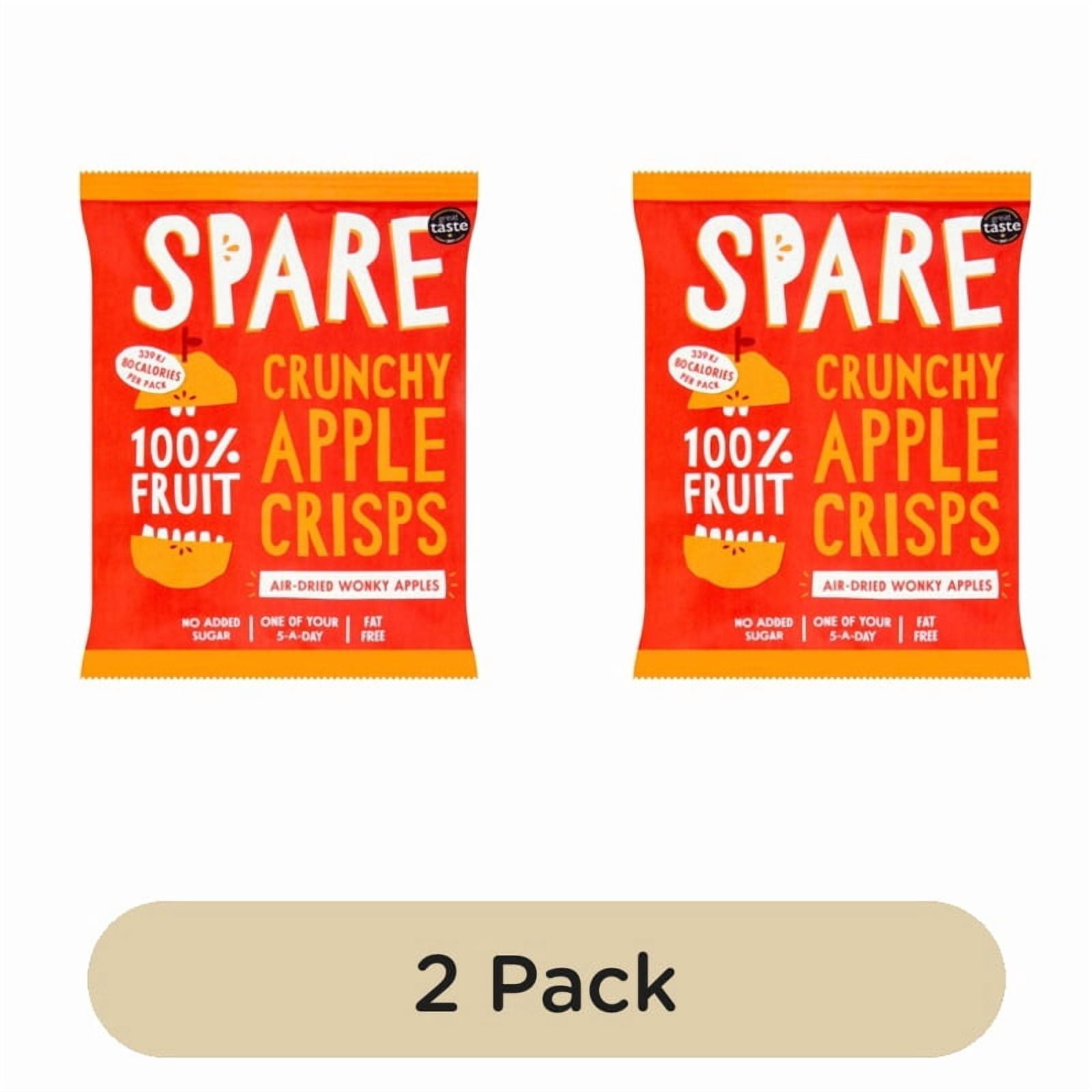 Spare Snacks Apple Fruit Crisps 22g, British Import (Pack of 2)