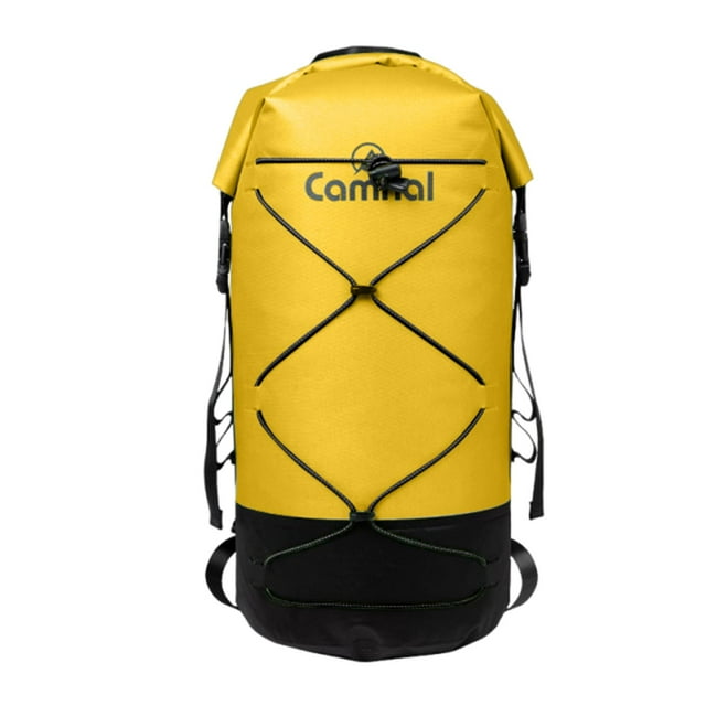 jinwen Sac Sec 20 L Gonflable Imperméable Sac à Dos Sec pour Plongée en Apnée Rafting Voyage Jaune