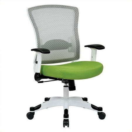 Office Star Pulsar White Frame Managers Office Chair in Green
