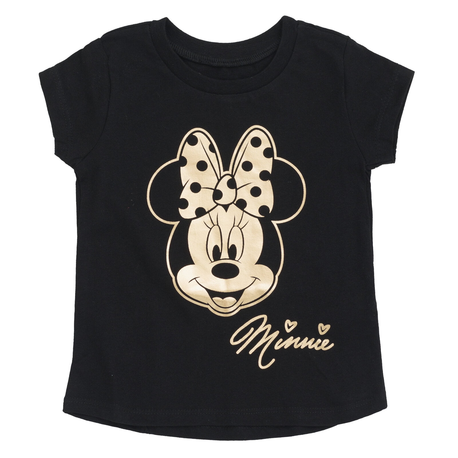Disney Minnie Mouse Metallic Print T-Shirt and Tulle Mesh Skirt Polka Dots Toddler to Big Kid
