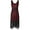 Red, variant on Womens 1920s Vintage Sequin Dress Plus Size Round Neck Sleeveless Glitter Fringed Party Elegant Tassels Cocktail Dresses Black S