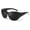 A01 Black/Grey Lens, variant on Women's Vintage Inspired Oval Shades UV400 with Metal Rivet Accent for Grunge Rock Punk Look