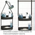 thumbnail image 6 of Bath Bliss 2 Way Convertible Shower Caddy, Matte Black, 6 of 13